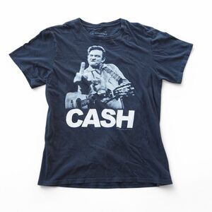 Jim Marshall x Johnny Cash Flipping Bird Music T-Shirt Black Men's Large (L)